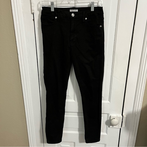 Good American Black Wash Good Legs Crop Skinny Jeans 4 27 Inches T2 - Picture 2 of 9